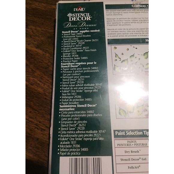 Plaid Stencil Decor Multi-layer Borders Stencils Wildflower Pattern 26801 - Picture 3 of 6